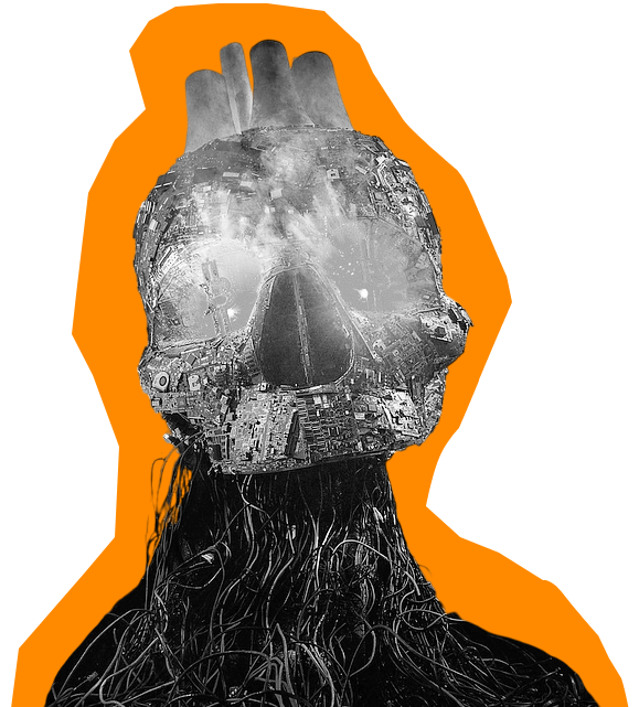 Foto da Escultura Skull of Satoshi